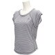 BIK01 AP1954 [W ワークアウト UVボーダーTシャツ レディース J/M ブラック]