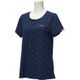 BIO02 AP4702 [SC 手描きドットTシャツ レディース Mサイズ カレッジネイビー]