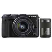 EOS M3 ダブルズームキット2 BK [ボディ ブラック＋交換レンズ「EF-M15-45mm F3.5-6.3 IS STM（ブラック）」＋「EF-M55-200mm F4.5-6.3 IS STM（ブラック）」]