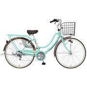 シティサイクル FLOAT MIX(フロートミックス) 266-I 26型 外装6段変速 ライトグリーン MK-16-014