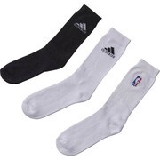 TO554-G89558-2729 [NBA3Pソックス 27-29cm ホワイト/ホワイト/ブラック]