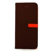 I6S06-15D634-19 [Diary Two tone for iPhone 6/iPhone 6s Dark Brown-Orange]
