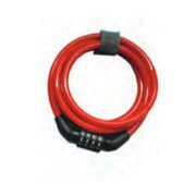 4桁ダイヤルロック CYCLE GEAR マイナンバー 150cm レッド 84805