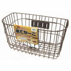 DXワイヤー前カゴ 底デカーゴ シティ・軽快 ワイド ブラウン 48422