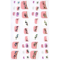 ちことこ ジェルネイルステッカー フット用 44枚入り nf008