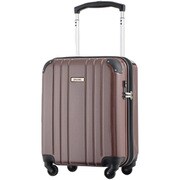 スーツケース ワイドハンドル ハード/ファスナー 機内持ち込み可 旅行日数目安:4日 38/44L ブラウン.C SP-0687-48