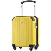 スーツケース ワイドハンドル ハード/ファスナー 機内持ち込み可 旅行日数目安:4日 38/44L イエロー.C SP-0687-48