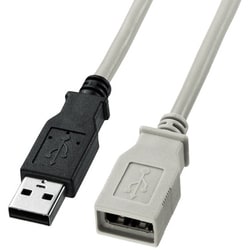 USB延長ケーブル 0.3m ライトグレー KU-EN03K