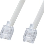 エコロジー電話ケーブル ノーマル 0.5m ホワイト TEL-EN-05N2