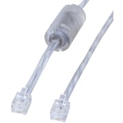 コア付シールドツイストモジュラーケーブル 1m シルバー TEL-FST-1N2