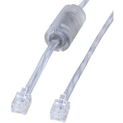 コア付シールドツイストモジュラーケーブル 3m シルバー TEL-FST-3N2