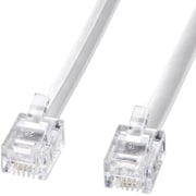 モジュラーケーブル 1m ホワイト TEL-N1-1N2