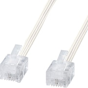 やわらかスリムケーブル 1m ホワイト TEL-S2-1N2
