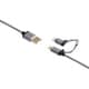 Lightning変換アダプタ付USB micro-Bケーブル高耐久タイプ 120cm グレー 64828B