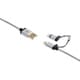 Lightning変換アダプタ付USB micro-Bケーブル高耐久タイプ 120cm シルバー 64829B