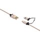 Lightning変換アダプタ付USB micro-Bケーブル高耐久タイプ 120cm ゴールド 64830B