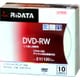 録画用DVD-RW 10枚 スリムケース 120分 2倍速 インクジェットプリンタ対応 DVD-RW120.10P SC A