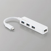 USBハブ3.1 Gen1 Type-Cコネクタ Aメス4ポート バスパワー ホワイト U3HC-A414BWH