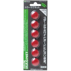 カラーマグネット 小 赤 6個 CM-20P-RD