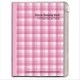 CUBIX かんたん家計簿 パターンオンチェック カバー付 ピンク 200746-06