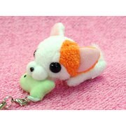 7900 [ぱっくんストラップ にゃんこ ミケ WH]
