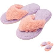 眠れる森の5本指ふわもこスリッパ パープル