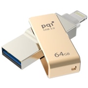 Lightning対応USB3.0メモリー ゴールド ICMINVGD-64