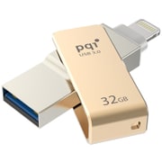 Lightning対応USB3.0メモリー ゴールド ICMINVGD-32