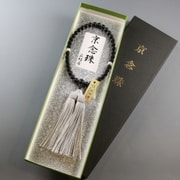 黒オニキス 二天淡水パール 正絹房(艶消) [天然石製品 女性用数珠]