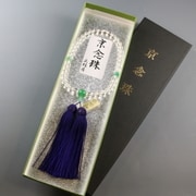 水晶 アベンチュリン仕立 正絹房 [天然石製品 女性用数珠]
