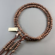 真言宗 縞鉄刀木 尺二 [木玉製品 男性用数珠]