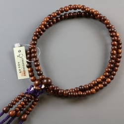 真言宗 栴檀(センダン)8寸 [木玉製品 女性用数珠]