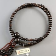 日蓮宗 縞黒檀 尺寸 [木玉製品 男性用数珠]