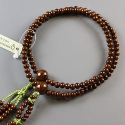日蓮宗 鉄刀木 8寸 [木玉製品 女性用数珠]