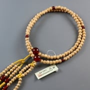 日蓮宗 星月菩提樹瑪瑙仕立 8寸 [木の実製品 女性用数珠]