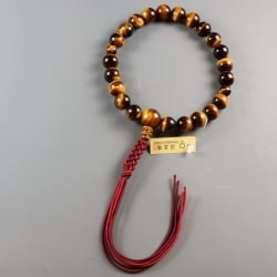 浄土真宗 虎目石 22玉 [天然石製品 男性用数珠]