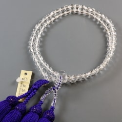 浄土真宗 白切子 [ガラス製品 女性用数珠]