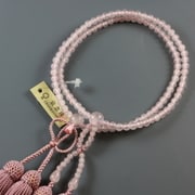 浄土真宗 ローズクオーツ [天然石製品 女性用数珠]
