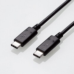 USB2.0ケーブル C-Cタイプ 認証品 PD対応 5A出力 1.5m ブラック U2C-CC5P15NBK