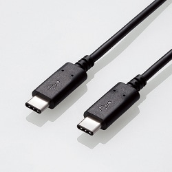 USB2.0ケーブル C-Cタイプ 認証品 PD対応 5A出力 2.0m ブラック U2C-CC5P20NBK