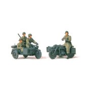 ドイツ オートバイ兵5体 + サイドカー2台 乗車シーン [1/72 プラモデル]