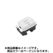 埋込テレホンモジュラジャック 6極2心 フル端子 ベージュ WNT15629F
