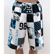 紳士サーフパンツ ブロックエイジ柄 LLサイズ 22ブルー