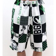男児サーフパンツ ブロックエイジ柄 130サイズ 25グリーン