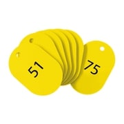 スチロール番号札 大 (番号入51-75) 黄 BF-52-YE