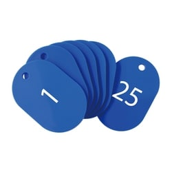 スチロール番号札 小 (番号入1-25) 青 BF-70-BU
