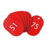 スチロール番号札 小 (番号入51-75) 赤 BF-72-RD