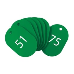 スチロール番号札 小 (番号入51-75) 緑 BF-72-GN