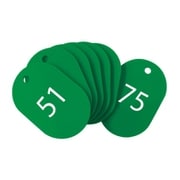 スチロール番号札 小 (番号入51-75) 緑 BF-72-GN