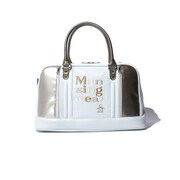 LQ2170 ボストンバッグ Y600 [ホワイト×ゴールド]